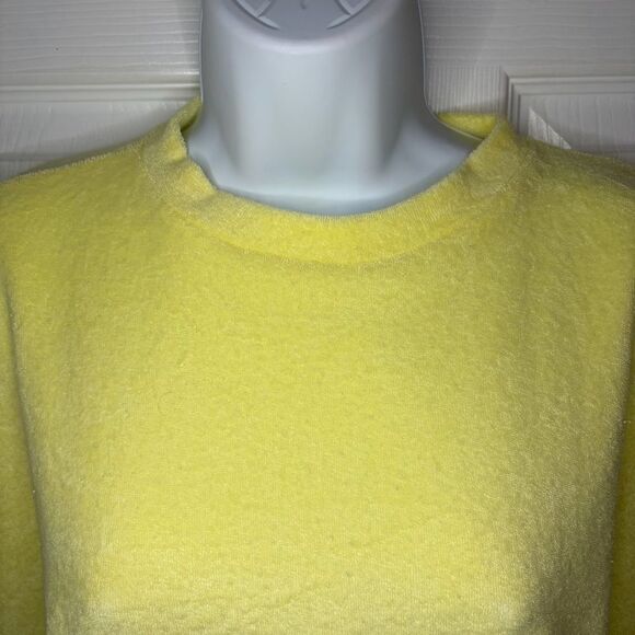 Elan Lenon Custard Yellow Cropped Terry Top Beach Top M - Picture 6 of 12
